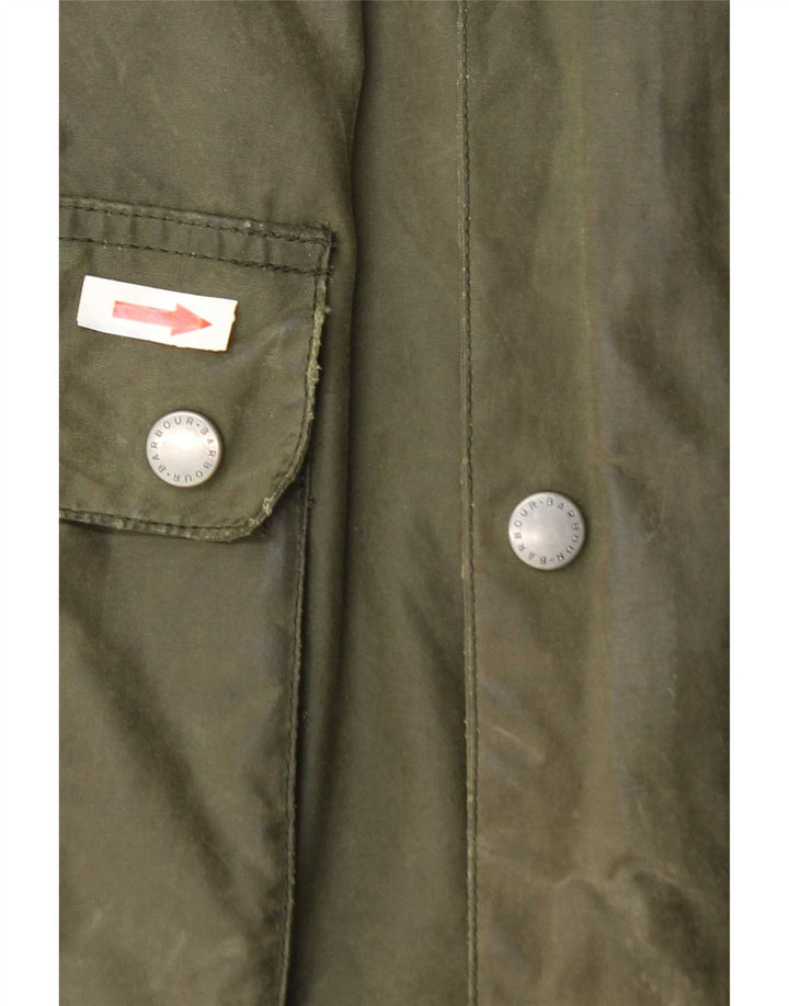 Barbour Veste en coton ciré pour homme UK 36 Petit coton vert