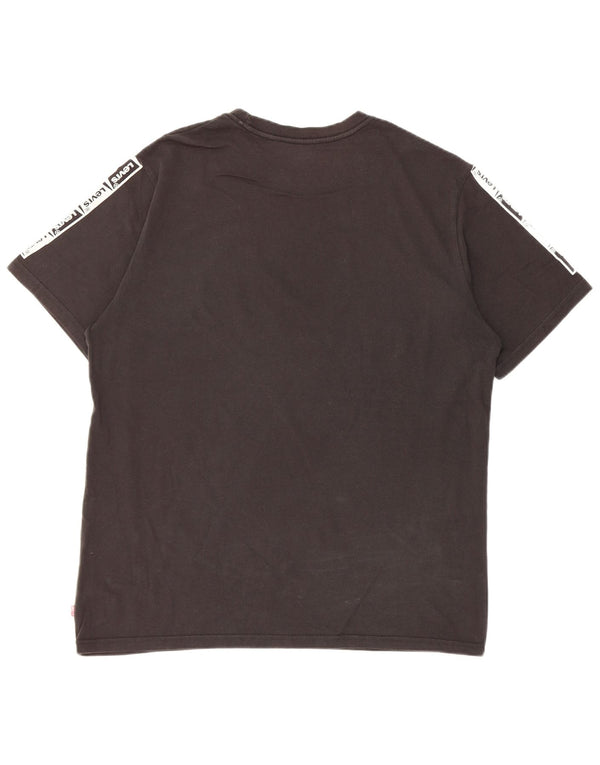 Levi's T-Shirt Larston Relaxed Fit Graphic Homme Noir Moyen Coton