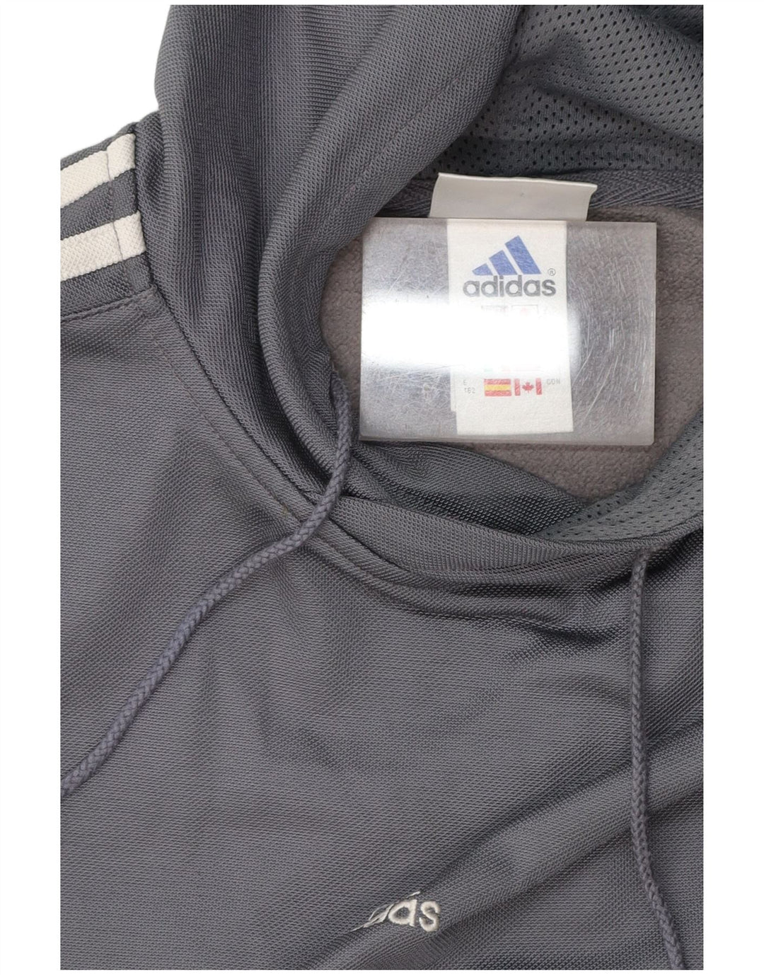 ADIDAS Pull à capuche pour homme UK 34/36 Petit Gris