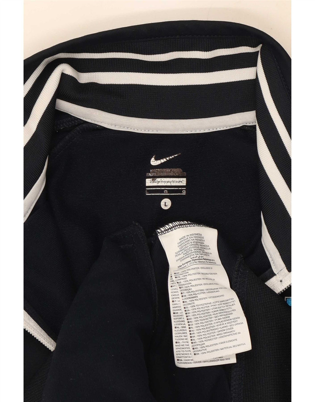 Nike Veste de survêtement graphique pour homme Taille L en polyester bleu marine