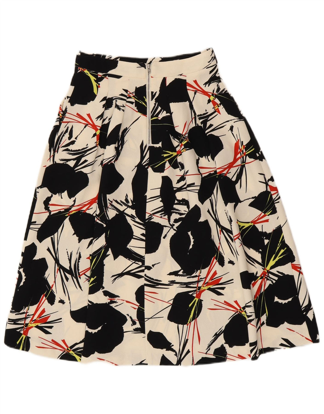 WAREHOUSE Jupe trapèze pour femme UK 6 XS W25 Polyester floral blanc cassé