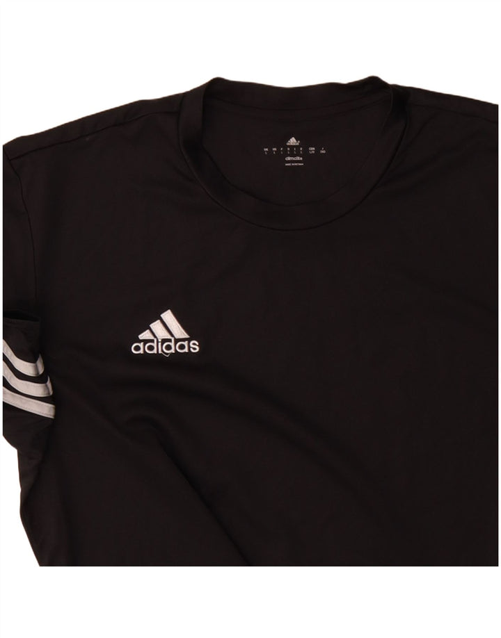 Adidas Hommes Climalite T-Shirt Haut Grand Noir Polyester