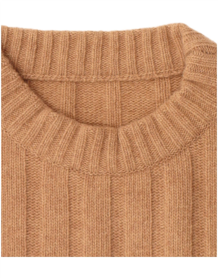 vintage Mens Crew Neck Jumper Pull Grande Laine Beige