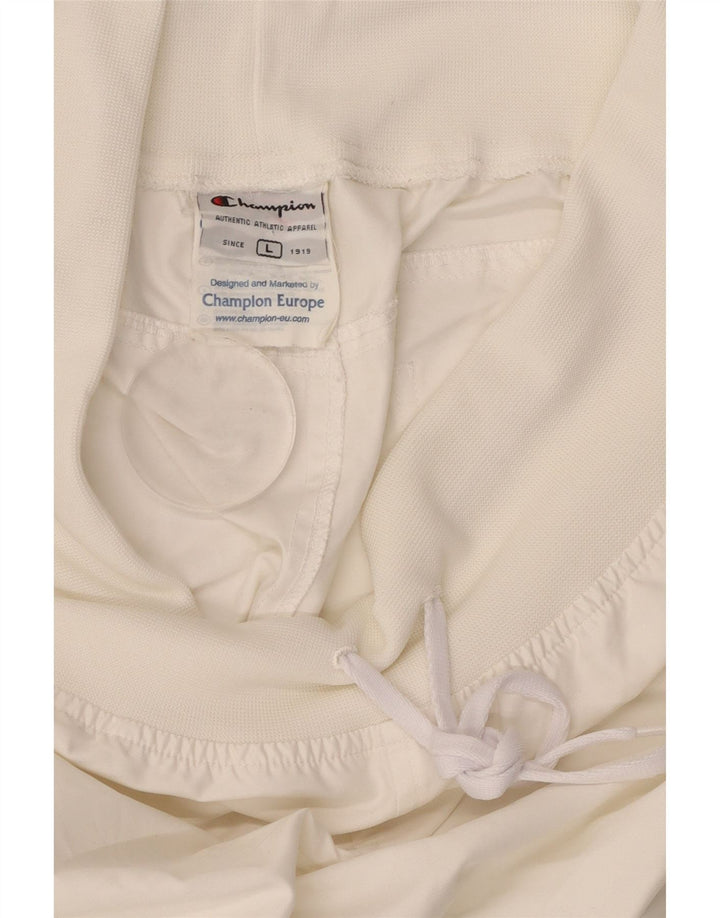 CHAMPION Pantalon de survêtement pour femme Joggers UK 14 Large Blanc Polyester