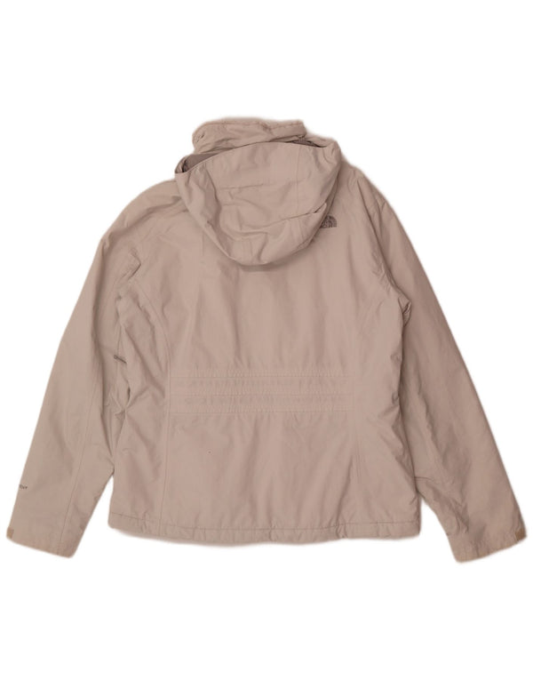 The North Face Veste coupe-vent à capuche pour femme UK 16 Large Gris Polyester