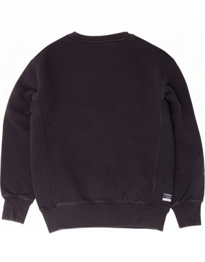 Superdry Sweat-Shirt Graphique en Coton Bleu Marine Moyen Homme