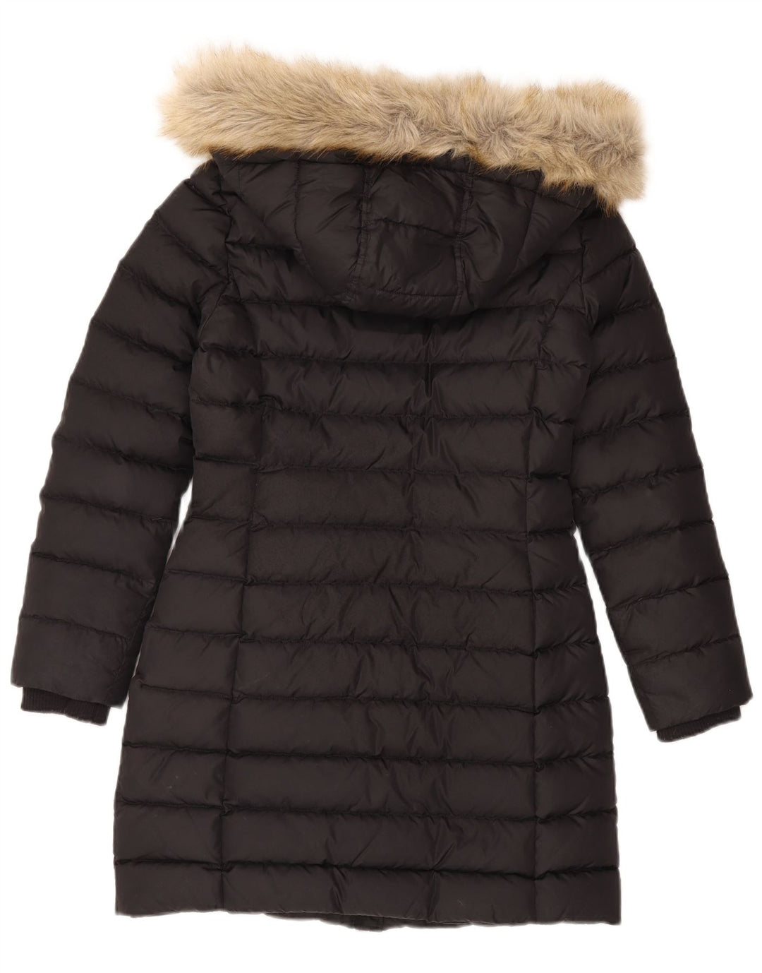 Tommy Hilfiger Manteau rembourré à capuche pour femme UK 10 Petit Noir Polyester