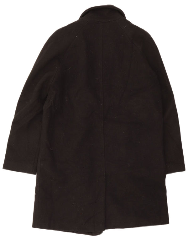 Topshop Manteau surdimensionné à double boutonnage pour femme UK 10 Petit Noir Polyester
