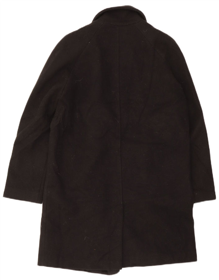 Topshop Manteau surdimensionné à double boutonnage pour femme UK 10 Petit Noir Polyester