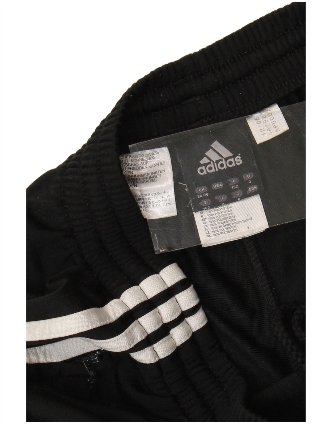 Adidas Pantalon de survêtement pour homme Joggers EU 34/36 Petit Noir Polyester