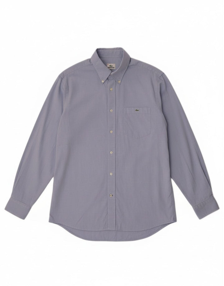 Lacoste Chemise Homme Taille 40 Coton Bleu Moyen