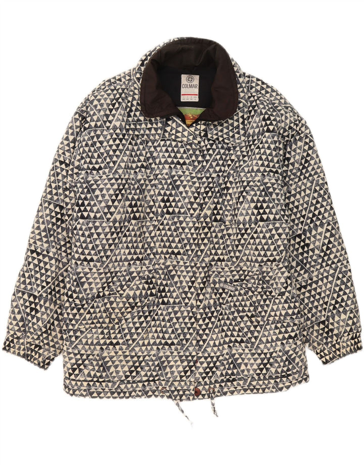 Colmar Veste matelassée surdimensionnée pour femme US 8 Bleu marine moyen géométrique