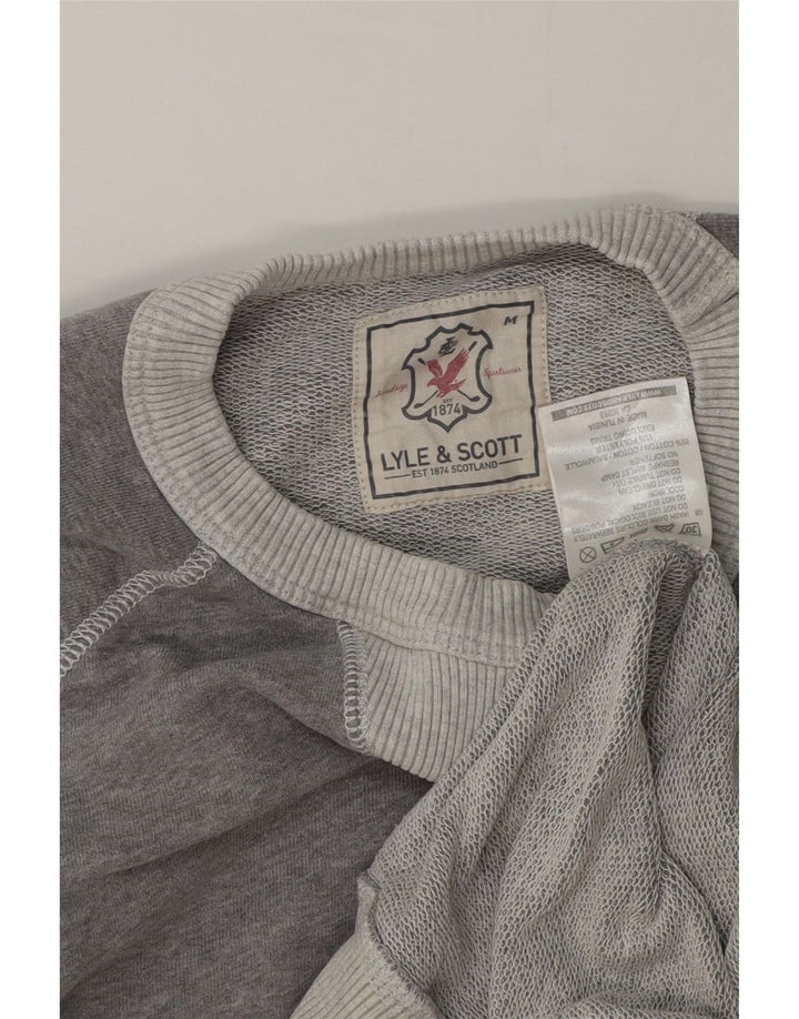 LYLE & SCOTT Sweat-Shirt à Manches Courtes Homme Gris Moyen Coton