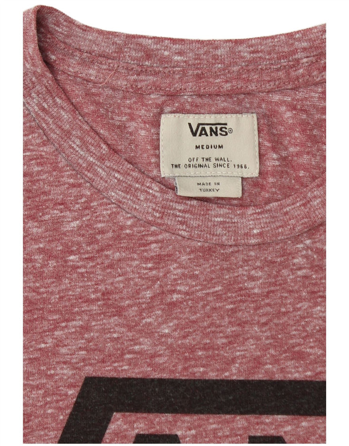 VANS T-shirt graphique pour hommes, haut bordeaux moyen moucheté