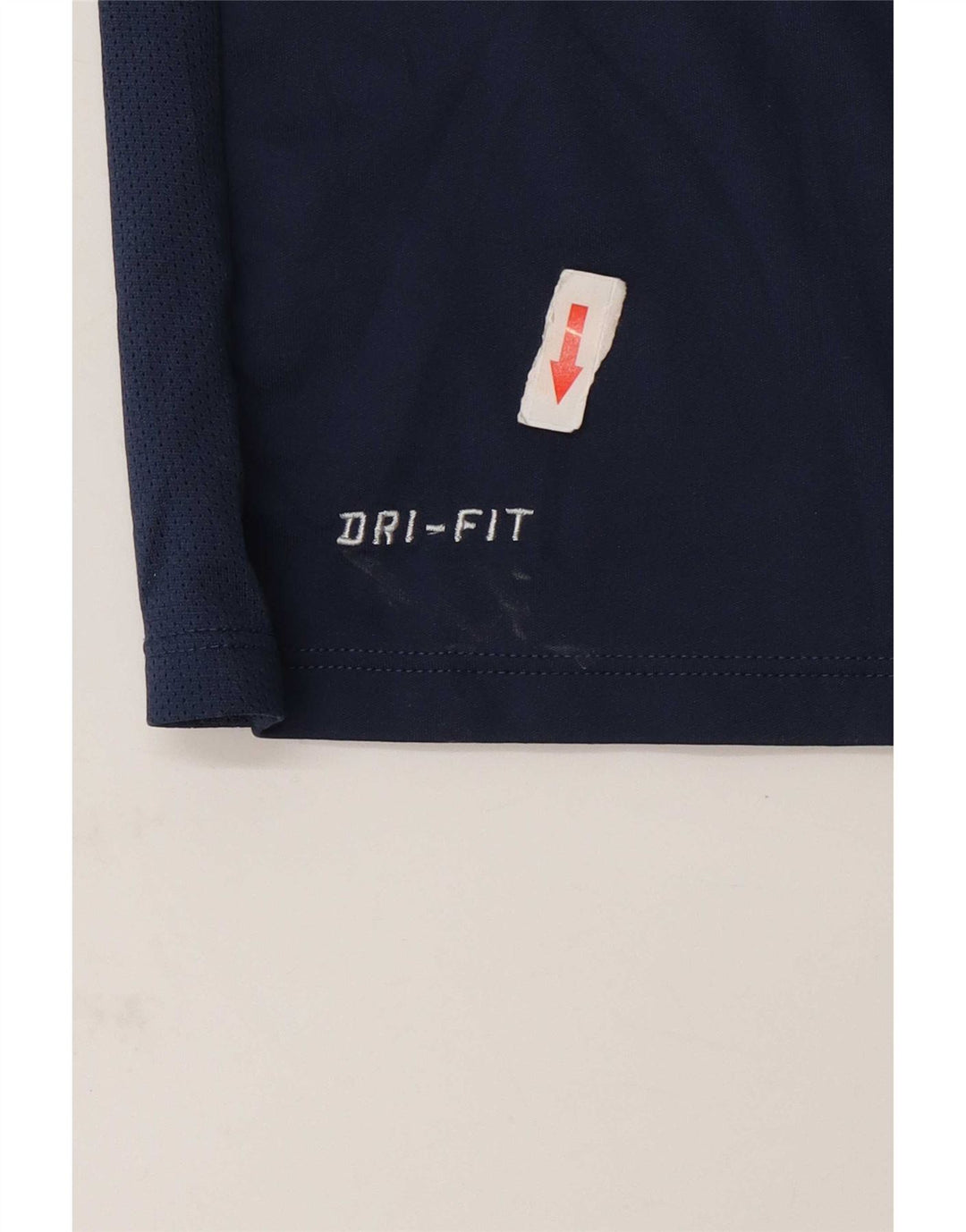 Nike Hommes Dri Fit T-Shirt Haut Petit Bleu Marine Colorblock Polyester