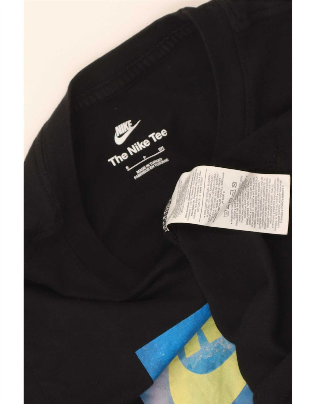 Nike T-shirt graphique pour homme en coton noir Taille S