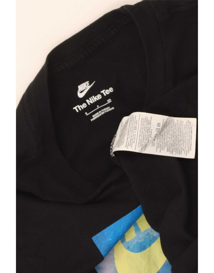 Nike T-shirt graphique pour homme en coton noir Taille S