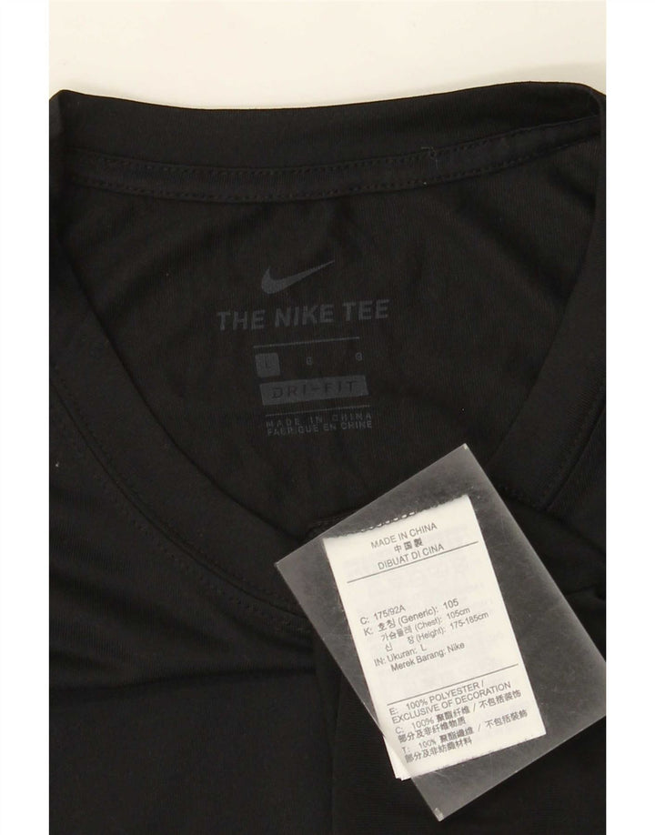 Nike Haut Dri Fit à manches longues pour homme en polyester noir Taille L