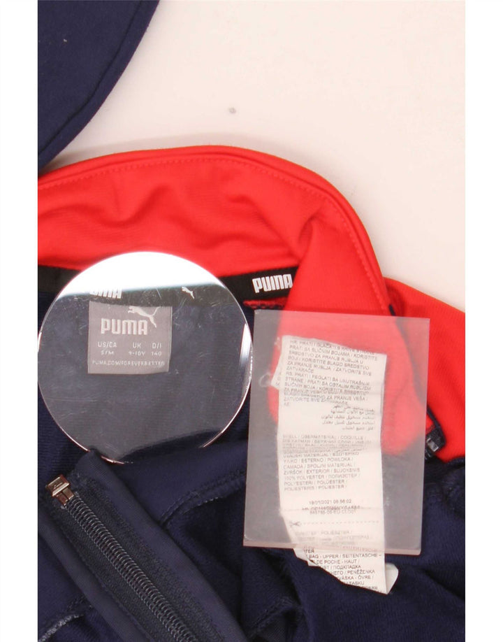 Puma Veste de Survêtement Graphique Garçon 9-10 Ans Bleu Marine Colorblock