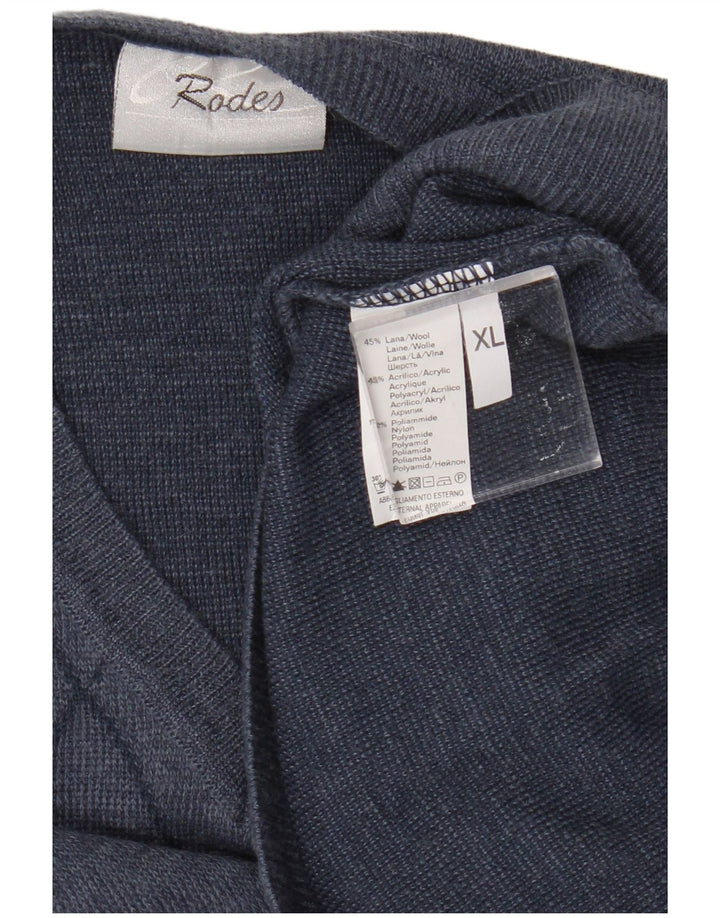Rodes Débardeur Homme XL Bleu Argyle/Diamond Laine