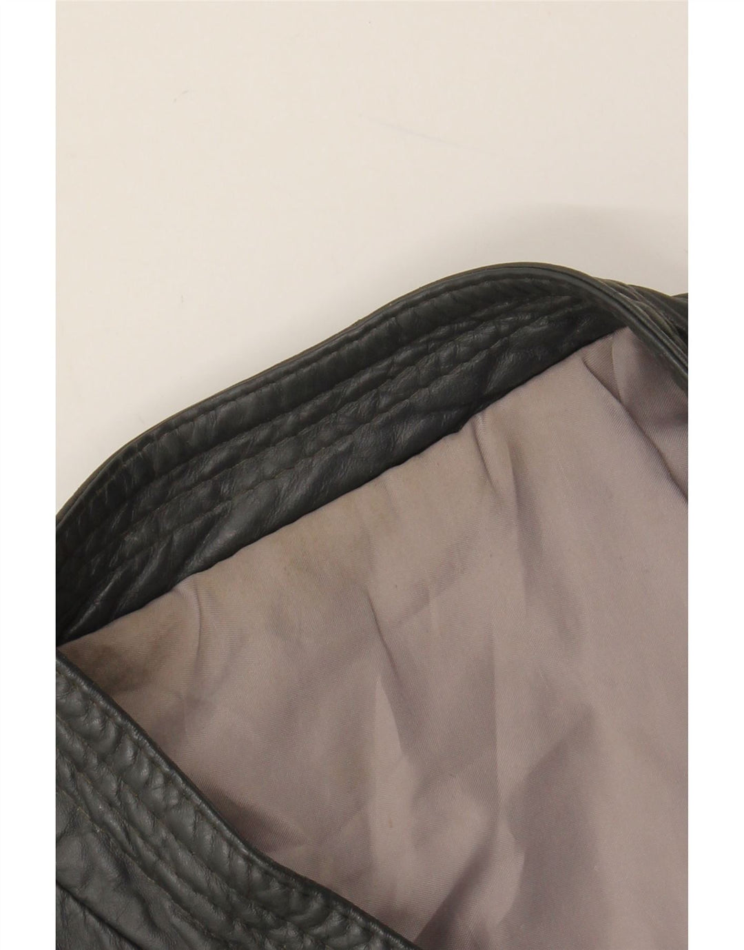 VINTAGE Veste en cuir homme UK 40 Grand cuir gris