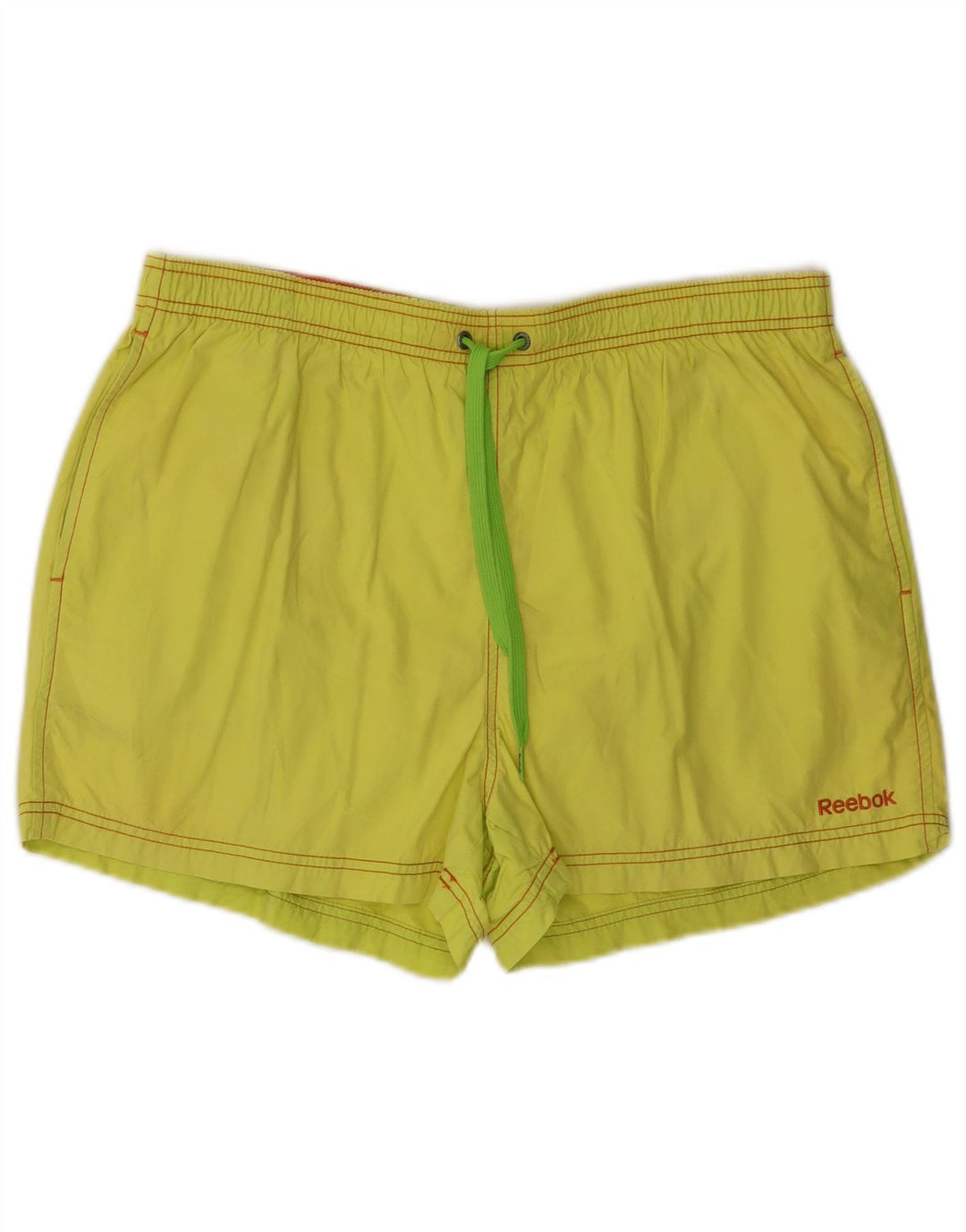 Reebok Short de bain homme grand jaune polyester