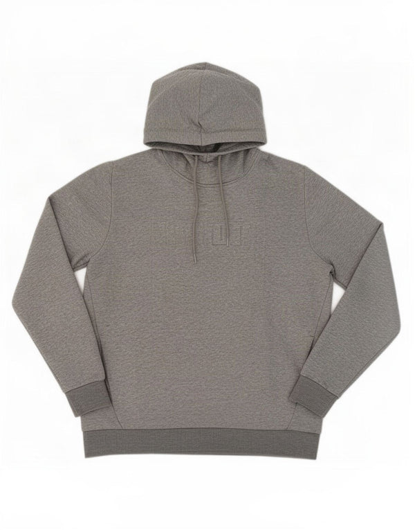 Puma Mens Graphic Hoodie Jumper Large Grey Flecked Cotton