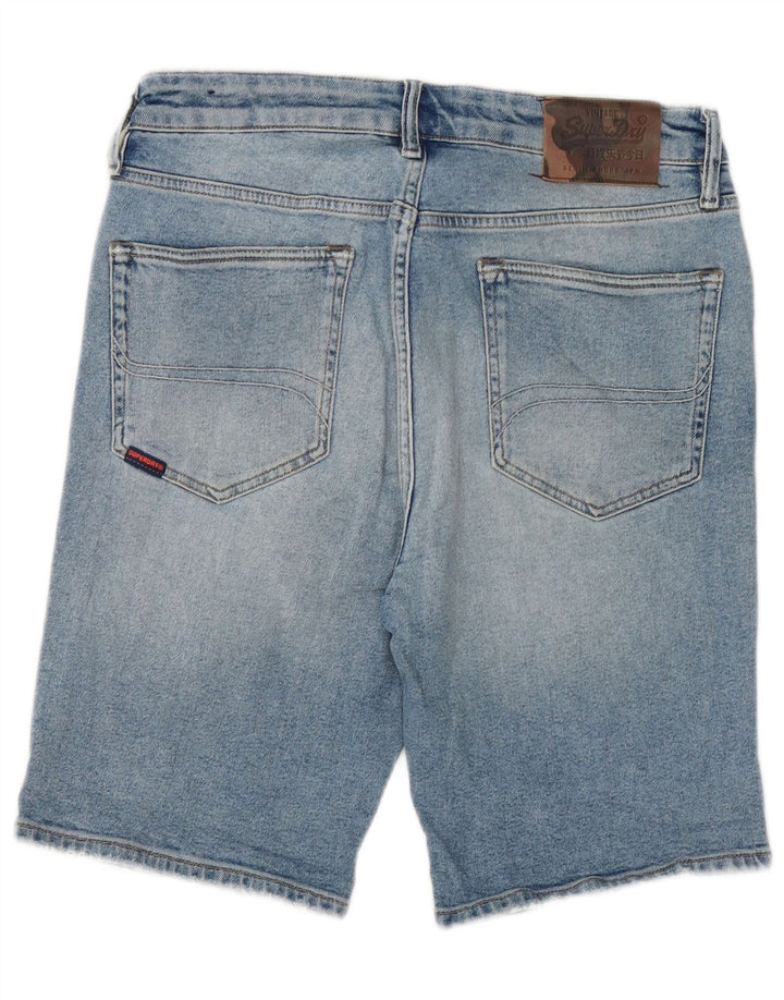 Superdry Short en Jean W32 Bleu Moyen Coton Homme