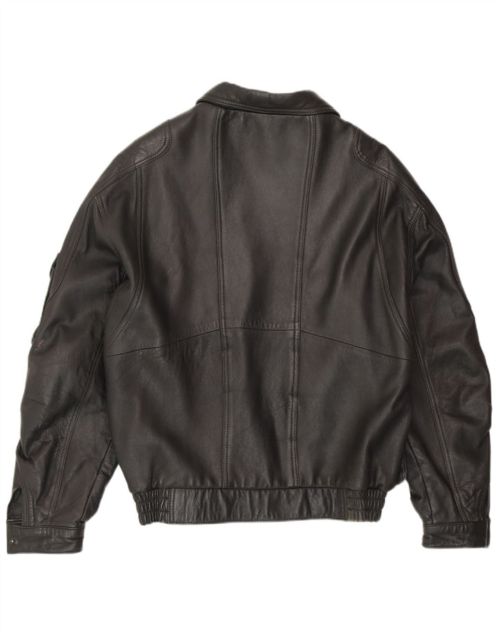 FATIGUE Veste en cuir pour homme UK 38 Cuir noir moyen