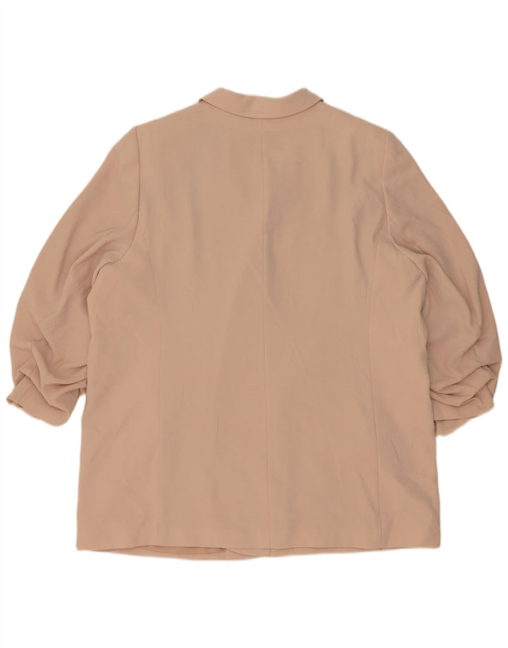 Marks & Spencer Veste blazer ouverte à manches 3/4 pour femme UK 24 4XL Rose