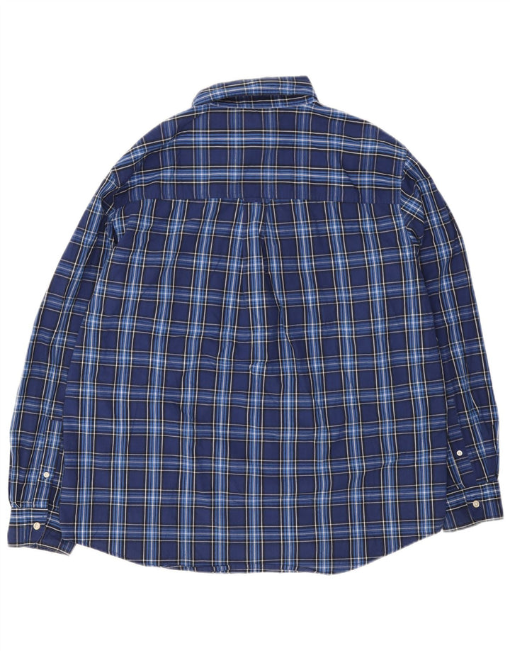 Chaps Chemise Homme Easy Care XL Bleu Marine à Carreaux Coton