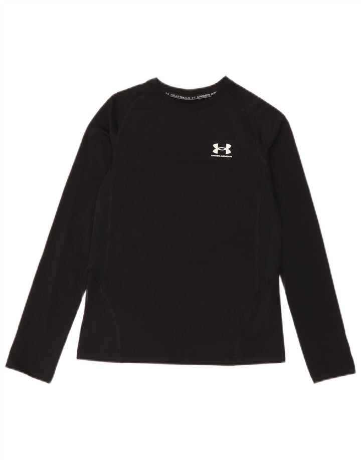 Under Armour Heat Gear Haut à manches longues pour garçon 9-10 ans Noir moyen