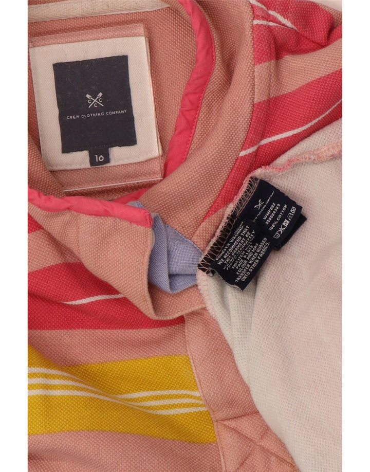 CREW CLOTHING Sweat-shirt pour femme UK 16 Grand rayé multicolore