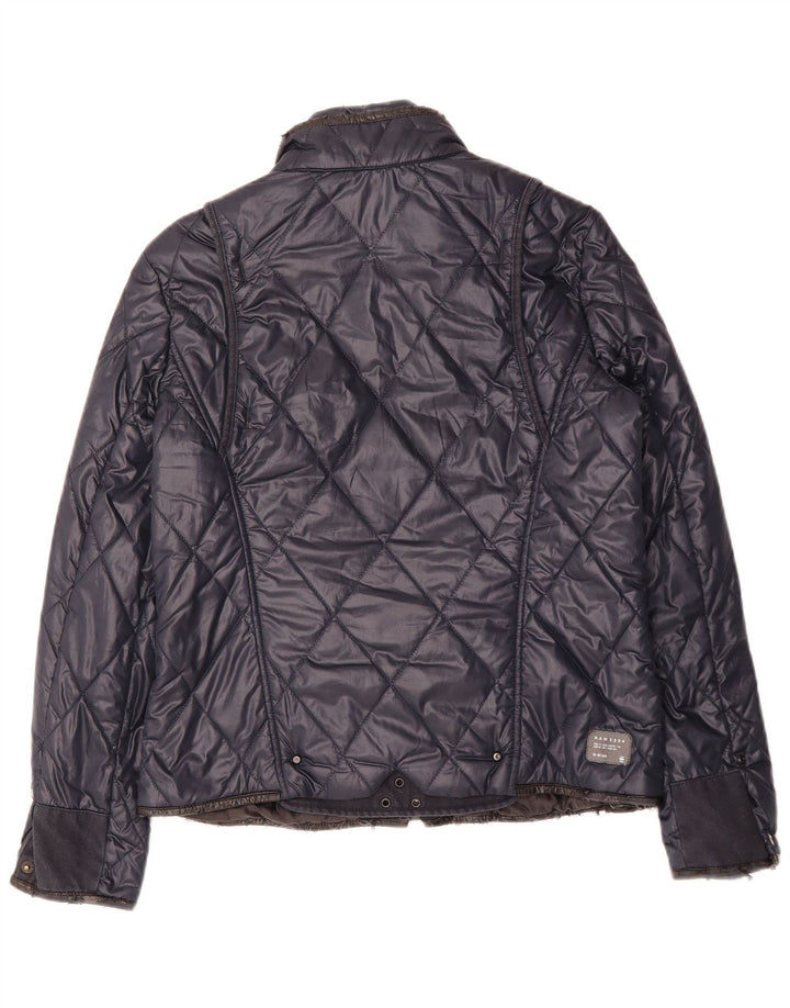 G-STAR Veste matelassée pour femme UK 16 Large Bleu Marine Polyester