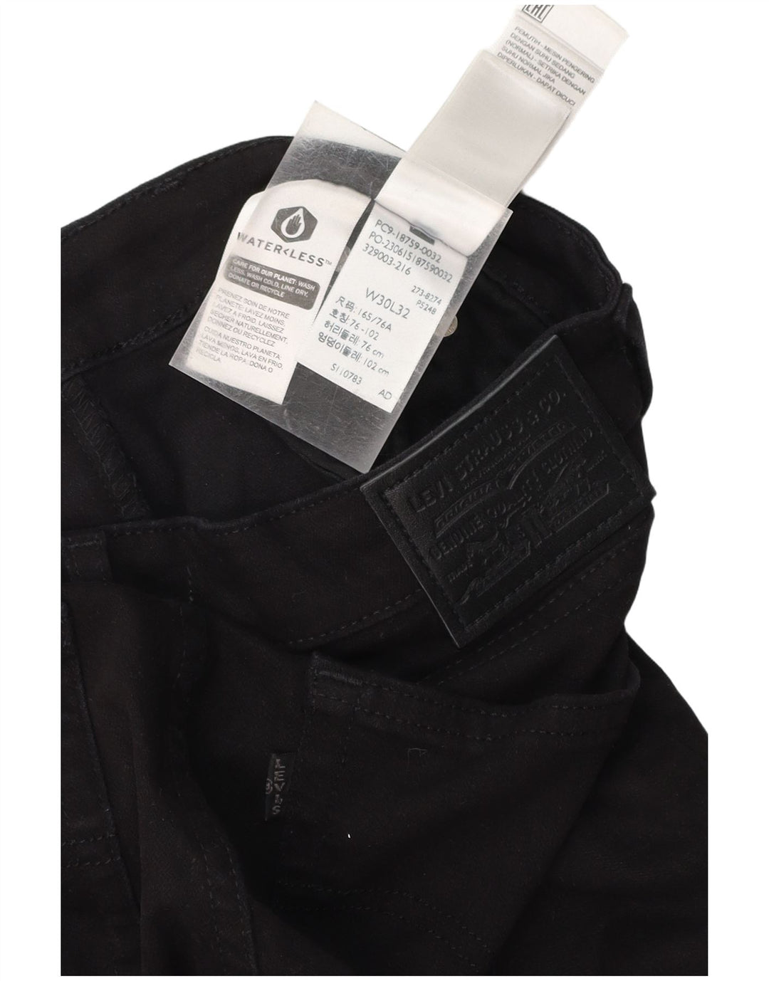 LEVI'S Jean Bootcut Taille Haute Femme 725 W30 L32 Coton Noir