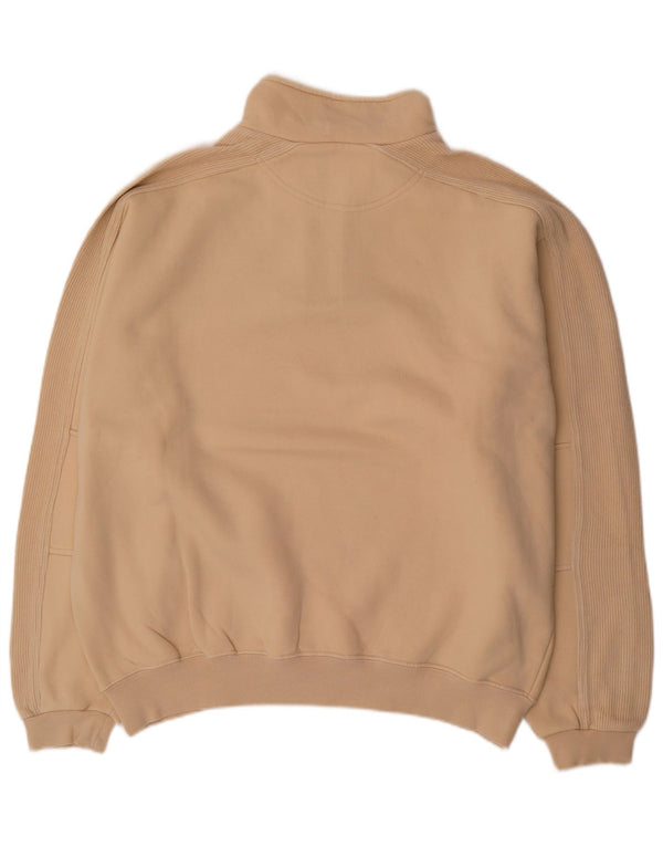 Champion Sweat-shirt col zippé pour homme XL en coton beige