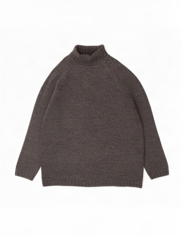 Marks & Spencer Pull à col roulé St. Michael pour homme en laine grise grande taille