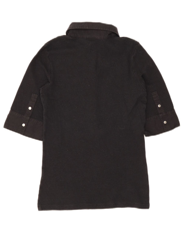 Gant Polo Femme UK 8 Small Noir Coton