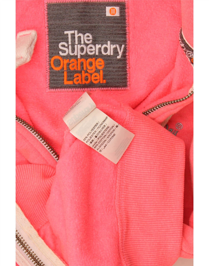 Superdry Pull à capuche zippé pour femme UK 14 Polyester rose moyen