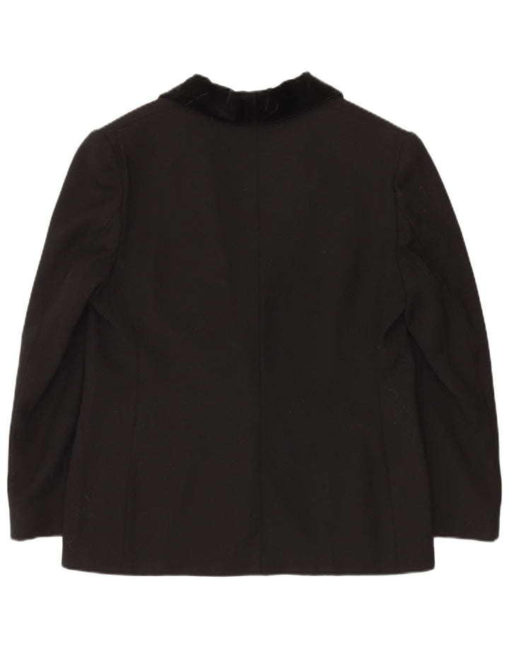 Luisa Spagnoli Veste Blazer 1 Bouton Femme IT 50 Grand Acétate Noir