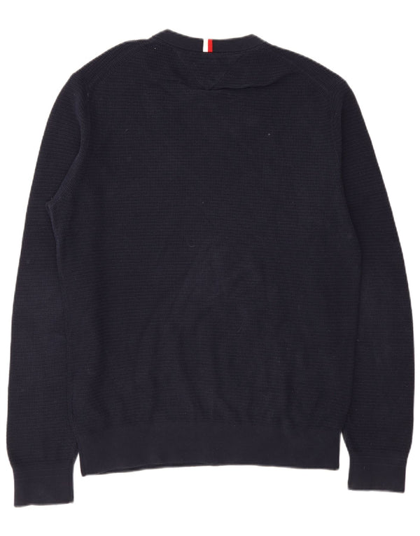 Tommy Hilfiger Pull à col rond pour homme en coton bleu marine Taille L