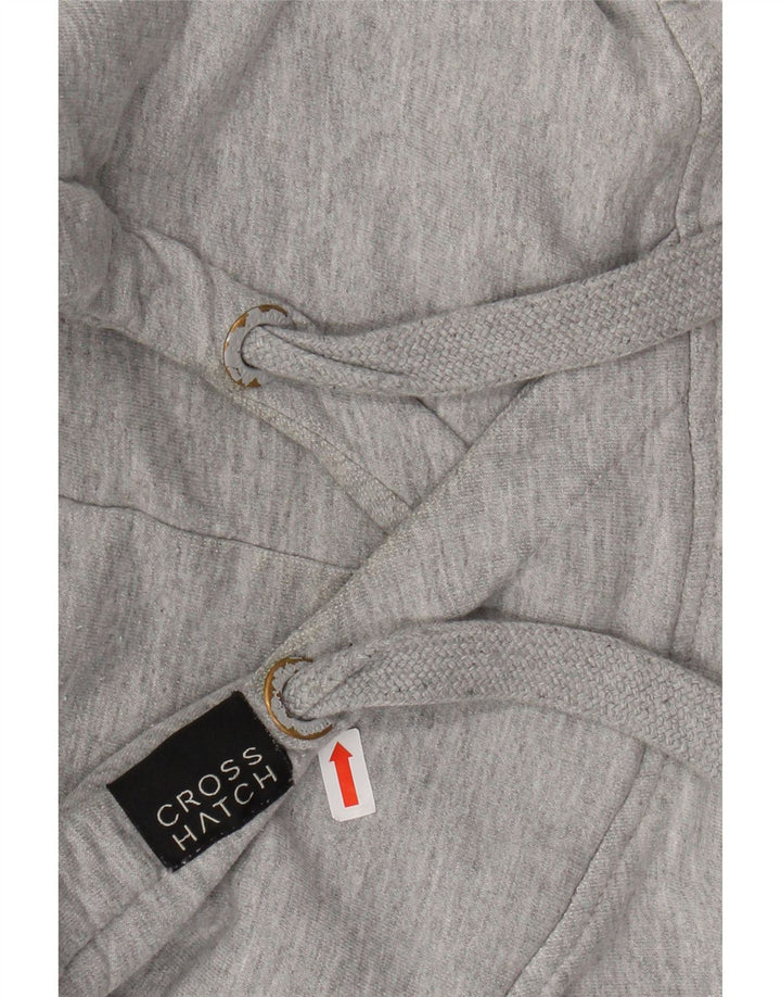 CROSSHATCH Pull à capuche graphique pour homme en coton gris petit