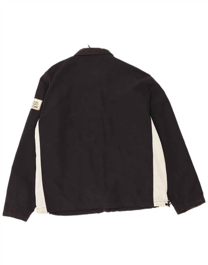 Murphy & Nye Veste de pluie graphique pour homme UK 40 Large Noir Colorblock Nylon