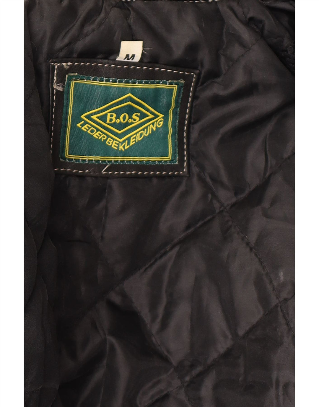 Veste motard en cuir homme vintage UK 38 Cuir colourblock noir moyen