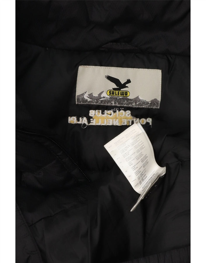 SALEWA Veste matelassée à capuche pour hommes EU 50 Large Noir Polyamide