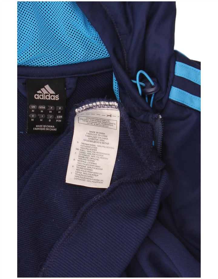 Adidas Pull à capuche zippé pour homme Bleu marine moyen Polyester
