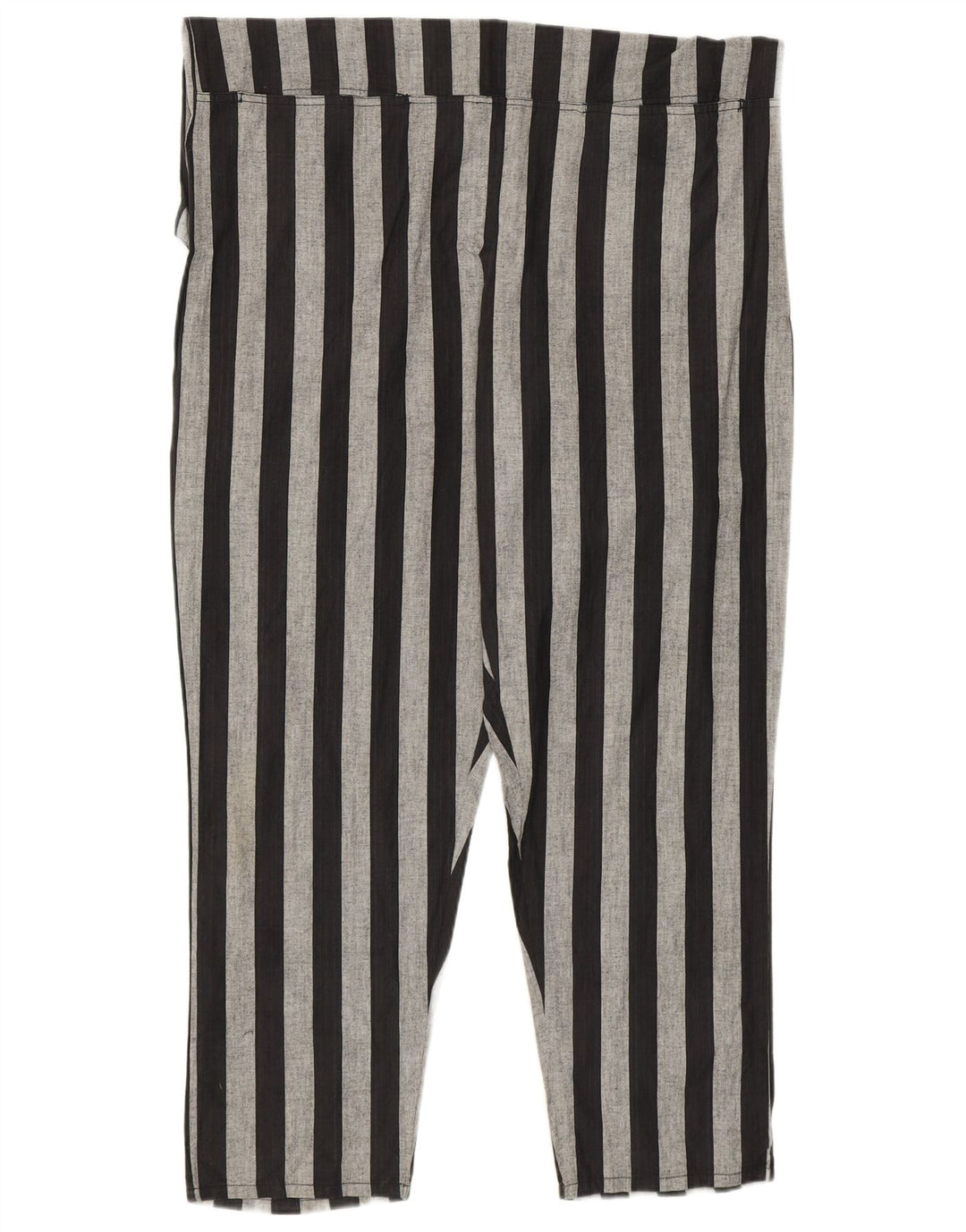 vintage Femme Combinaison sans manches UK 14 Moyen Noir Rayé