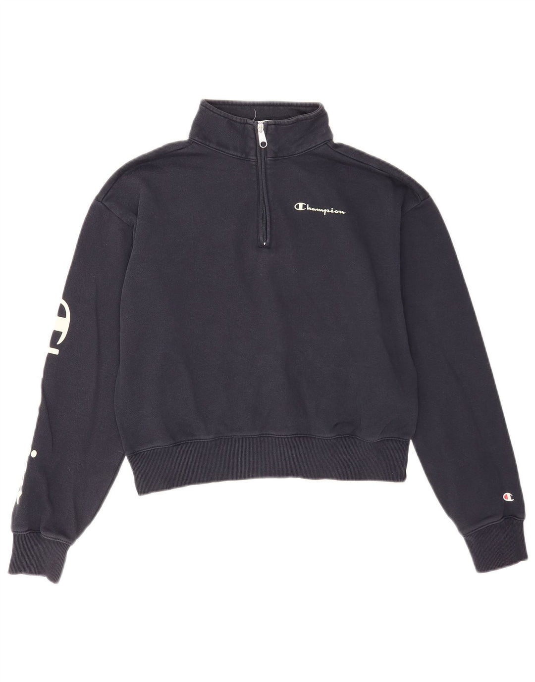 Champion Sweat-shirt court graphique pour femme UK 14 Bleu marine moyen