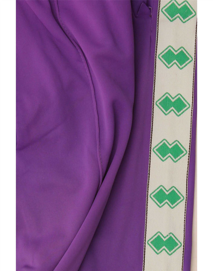 Pantalon de survêtement graphique vintage pour hommes, color block violet moyen