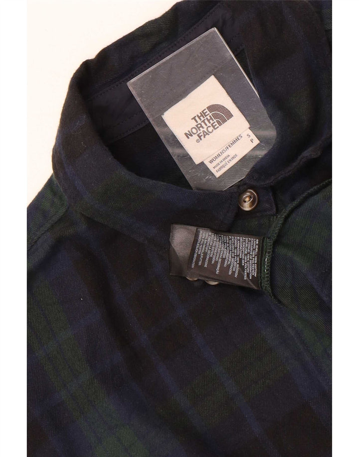 The North Face Chemise surdimensionnée en flanelle pour femme UK 10 Petit carreaux bleu marine